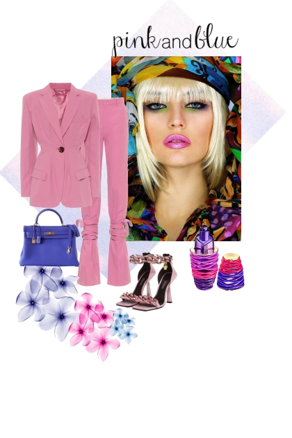 Pink and blue- Combinazione di moda