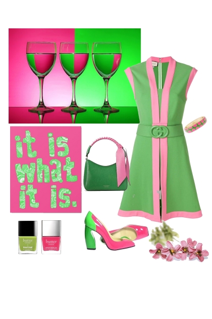 Pink and green- Combinaciónde moda