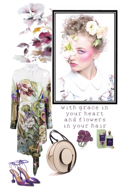 With flowers in your hear- Fashion set