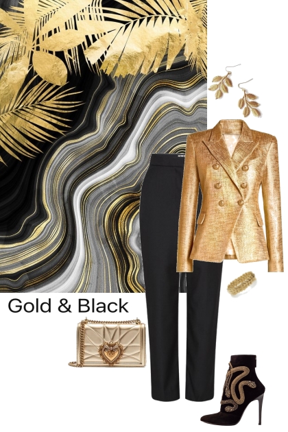 Gold and black- Modna kombinacija