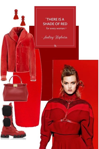 Shades of red- Combinazione di moda