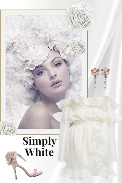 Simply white- Combinazione di moda