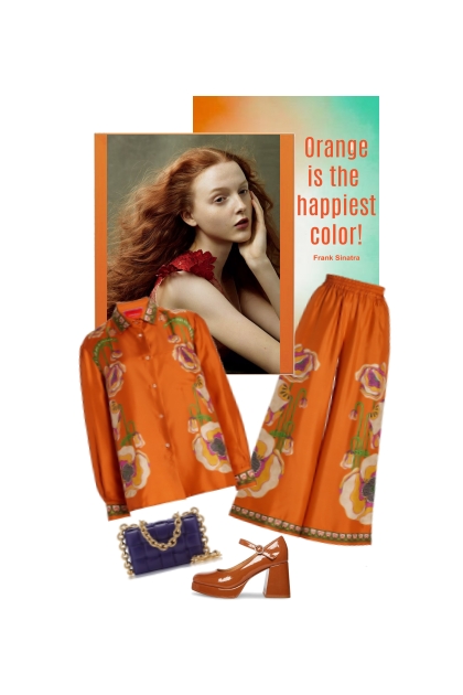 .Orange- combinação de moda