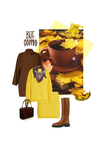 Coffee in autumn- combinação de moda