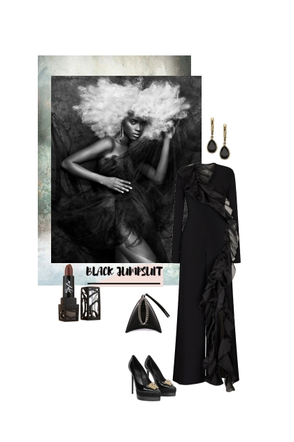 Black jumpsuit- Combinazione di moda