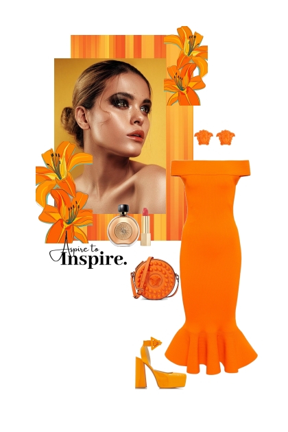 Orange inspiration- Modna kombinacija