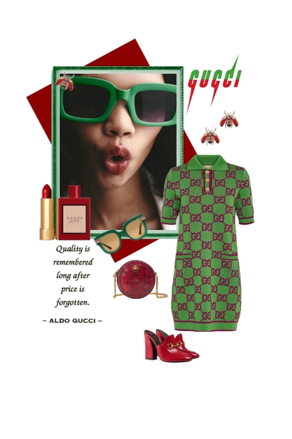 Red and green.- Fashion set