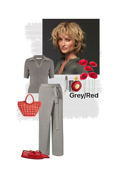 Grey and red- Модное сочетание