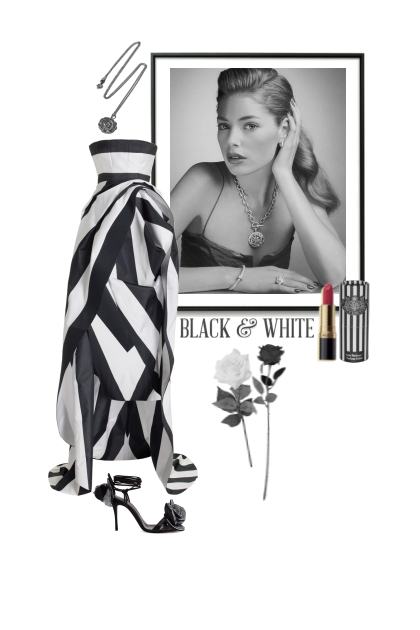 .Black and white- Combinazione di moda