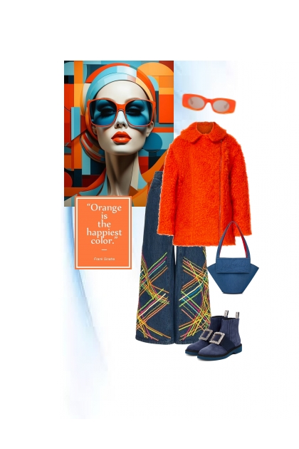 Orange is the happiest color- Combinaciónde moda