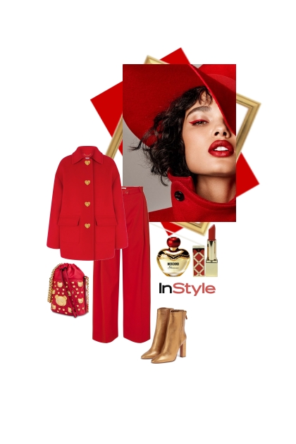 In red style- Combinazione di moda