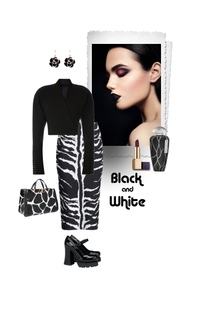 .Black and white.- Fashion set