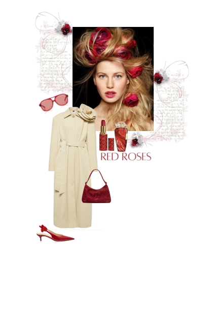 Red roses- combinação de moda