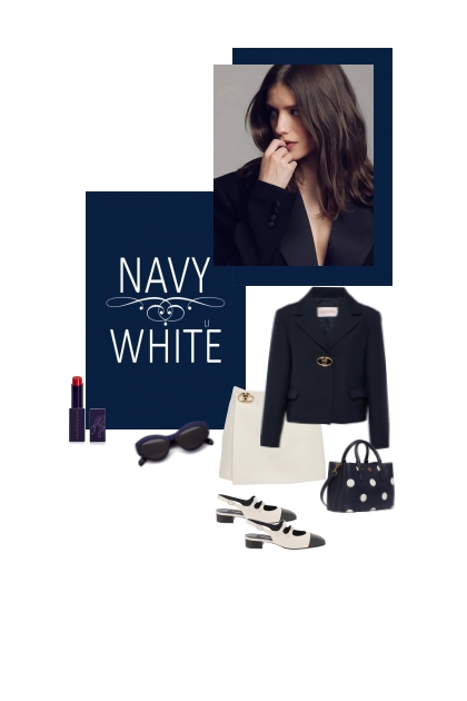 Navy and white