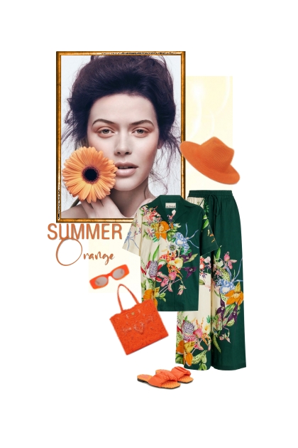 Orange summer.- combinação de moda