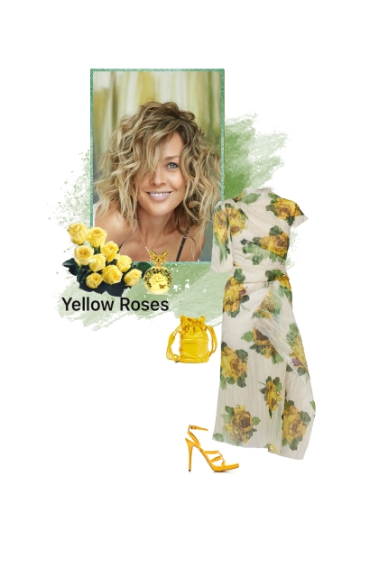 Yellow roses.- combinação de moda