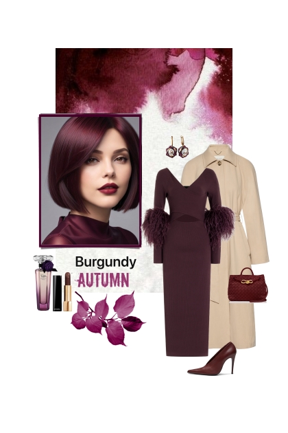 Burgundy autumn- combinação de moda