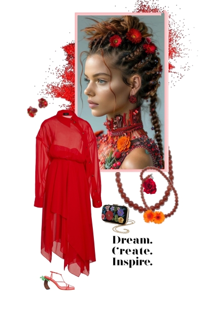 Dream, create, inspire- combinação de moda