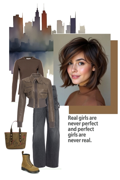 Real girls are never perfect- combinação de moda