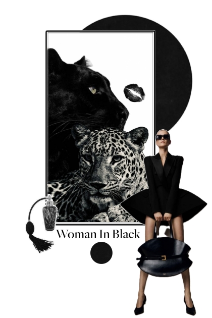 Woman in black.