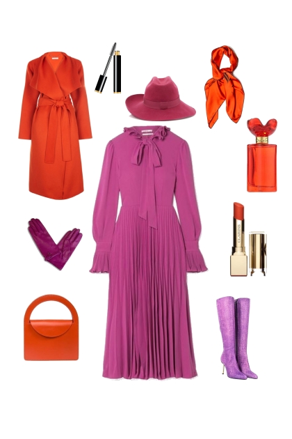 Фиолетовый   оранжевый- Fashion set