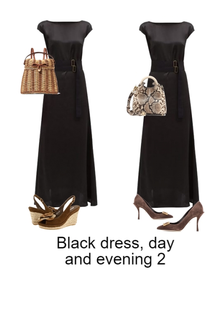 Black dress, day and evening 2- Fashion set