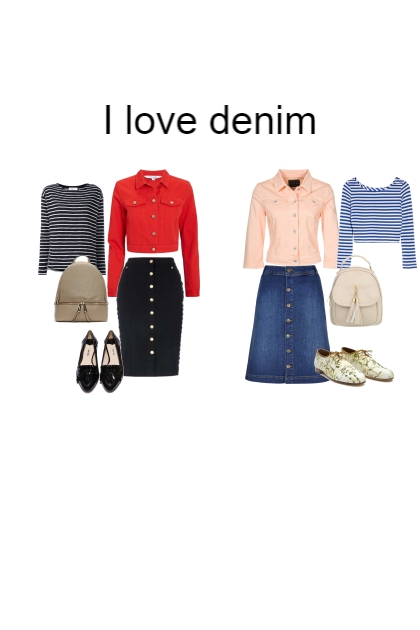 I love denim- Combinazione di moda