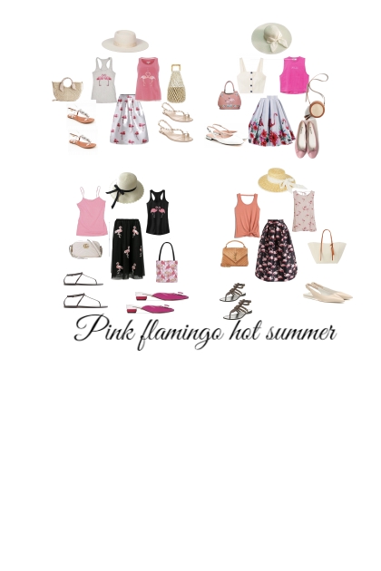 Pink flamingo hot summer- Fashion set