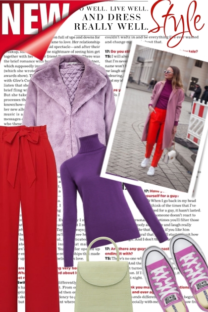 Purple   Red- combinação de moda