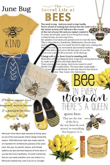 Bee Kind- combinação de moda