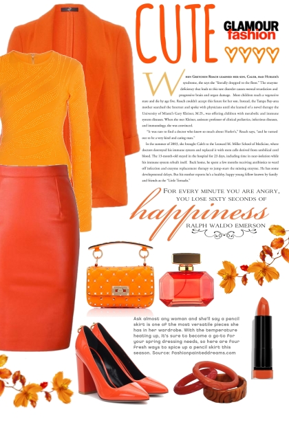 October-Orange- Combinazione di moda