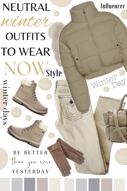 Neutral Winter Outfits- Modna kombinacija