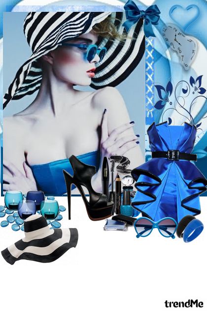 Blue as a sign of courage- Fashion set