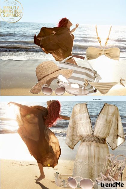 Anyway to save the beach you look great- combinação de moda