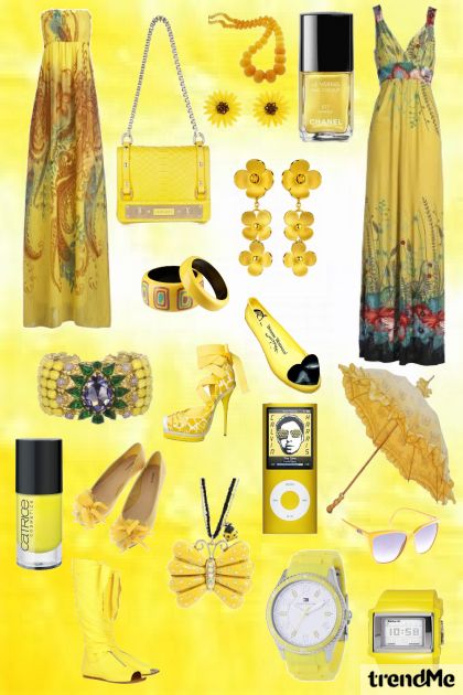 hello yellow- Combinazione di moda