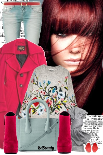 nr 356 - Floral Sweater- combinação de moda