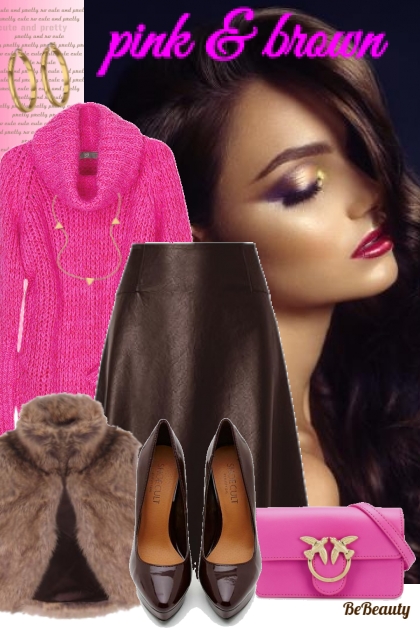 nr 457 - Pink - brown- Fashion set