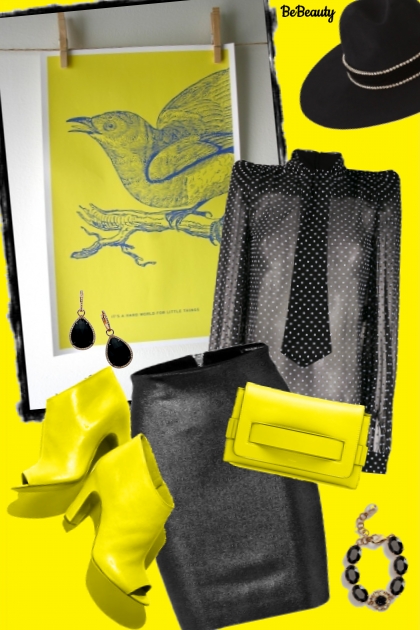 nr 803 - Yellow & black- Combinaciónde moda