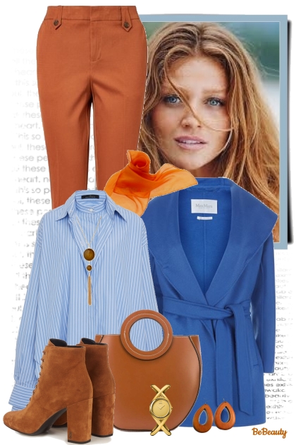 nr 971 - March in blue and brown- Fashion set