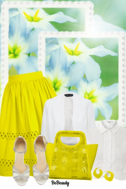 nr 1032 - Yellow and white- Fashion set