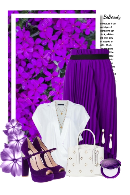 nr 1348 - White & purple- Combinaciónde moda