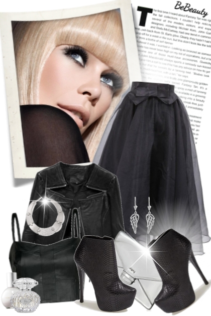 nr 1430 - Black & silver- Combinaciónde moda