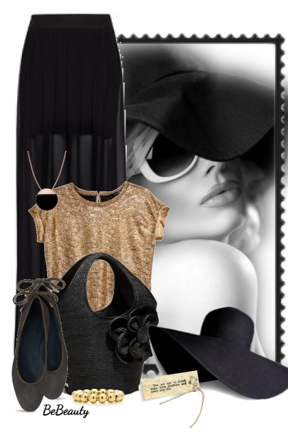 nr 1450 - Girl in black- combinação de moda