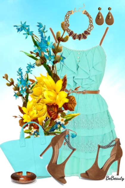 nr 1774 - Summer in turquoise and brown