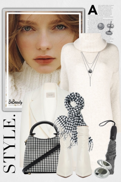 nr 1864 - White and houndstooth- 搭配