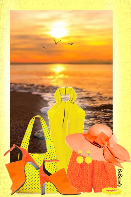 nr 1874 - Orange & yellow- combinação de moda