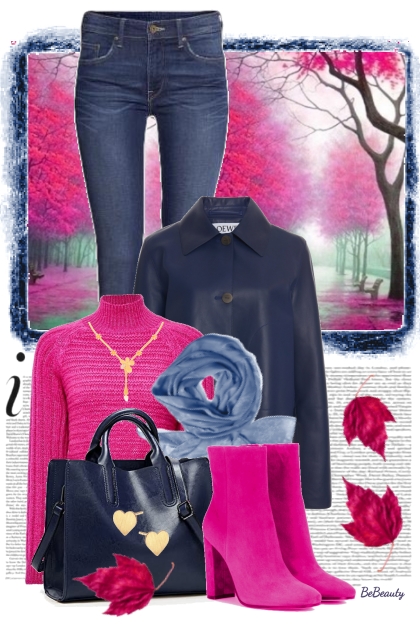 nr 1898 - Pink & navy- Fashion set