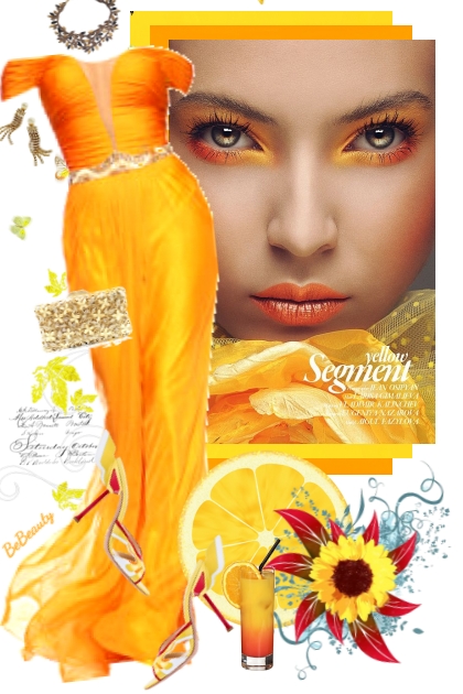nr 2100 - Orange glamour- Модное сочетание