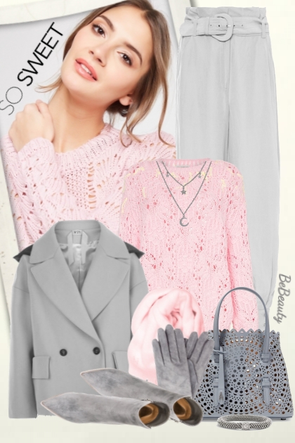 nr 2138 - Sweet pink & grey- Fashion set