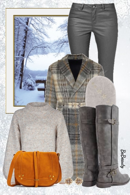 nr 2402  - Winter casual- Combinaciónde moda